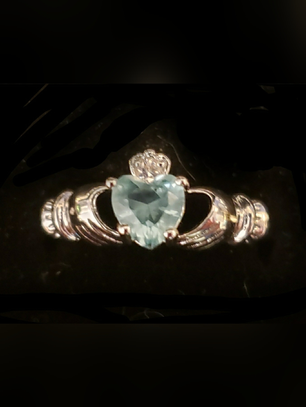 NEW Aquamarine Ring, Stamped Sterling, Size 8.5, Loving Gift - Picture 6 of 6